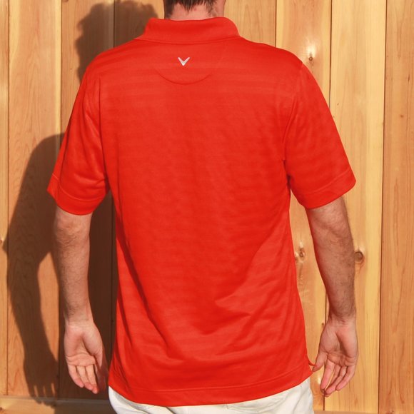 Deep Orange Callaway Golf Polo T-Shirt Size Large (Nice Fit but Comfortable) - Picture 2 of 5